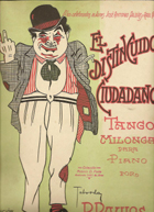Partitura de tango ilustrada por Diógenes Taborda
